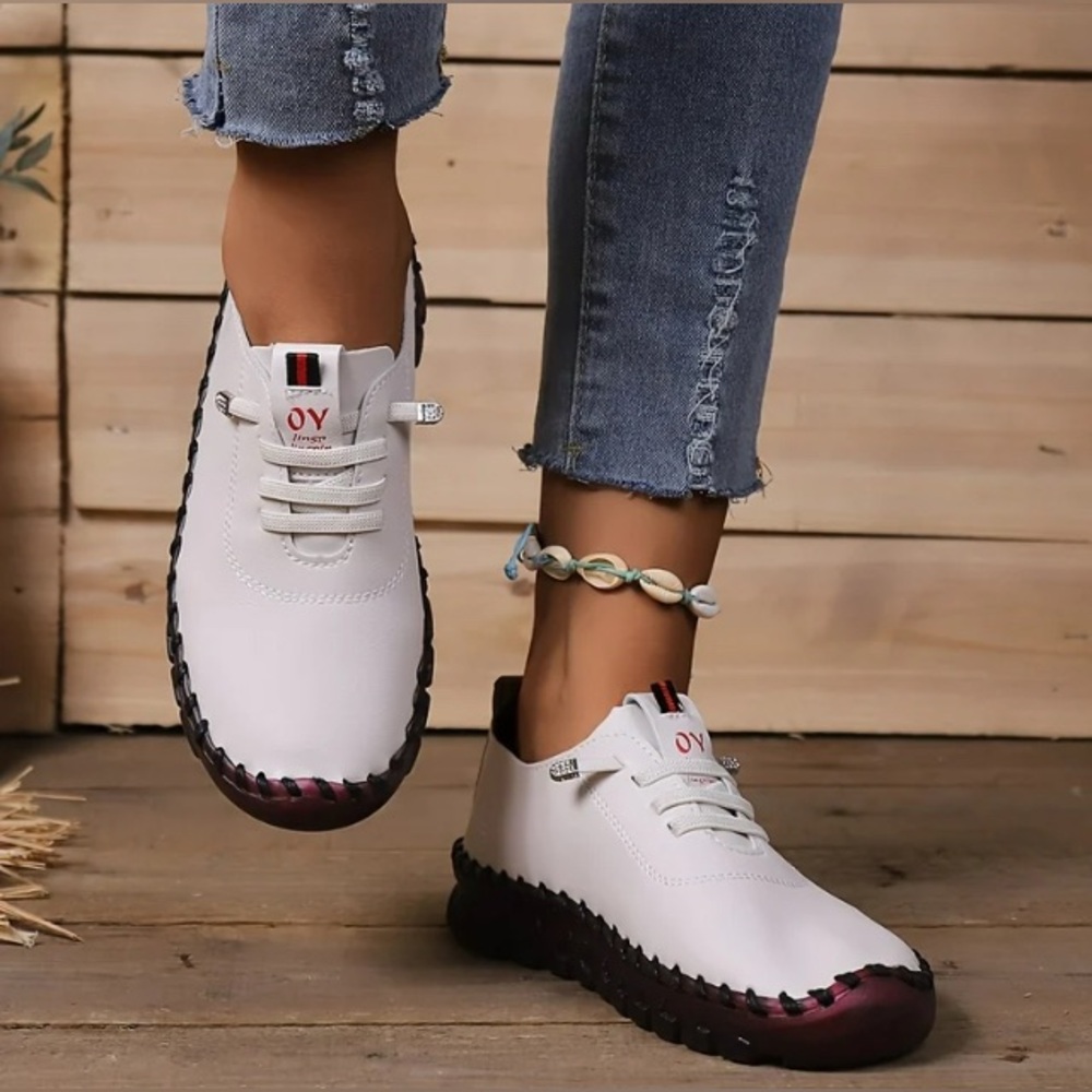 Women's Casual Leather Slip On Shoes
